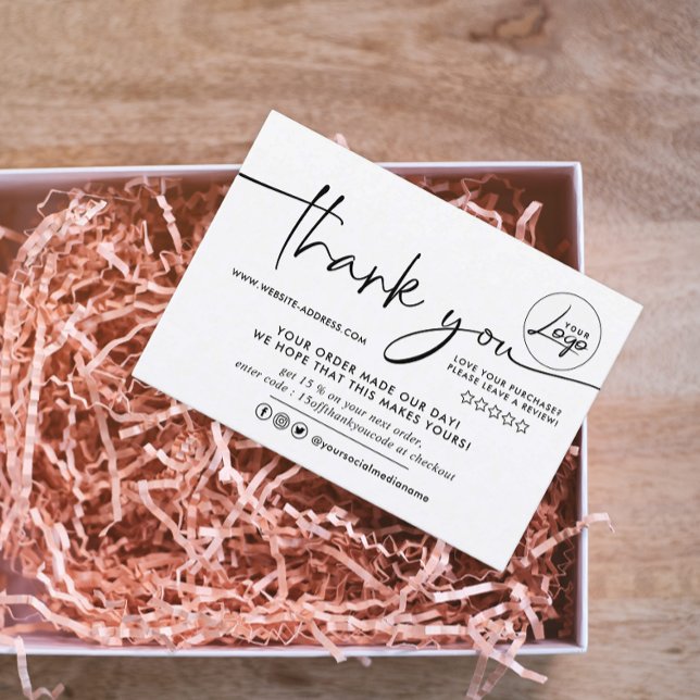 Einfache Bestellung Vielen Dank Geschäftskarte Visitenkarte (Von Creator hochgeladen)