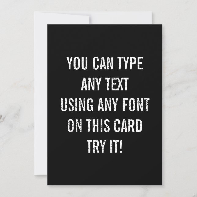 Einfache beunruhigte schwarze personalisierte einladung (Vorderseite)