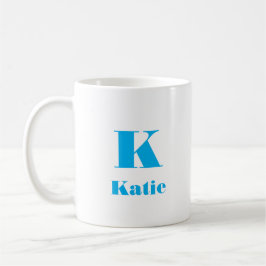 Einfache Bezeichnung Anfangsbuchstabe Solid Color  Kaffeetasse
