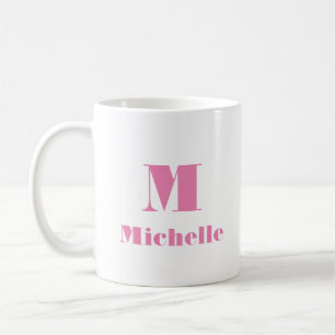 Einfache Bezeichnung Anfangsbuchstabe Solid Color  Kaffeetasse