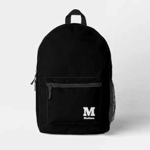 Einfache Bezeichnung der Retro-Monogrammnummer in  Bedruckter Rucksack