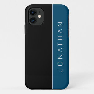 Einfache Bezeichnung Maskuline Farbblock Schwarz u Case-Mate iPhone Hülle