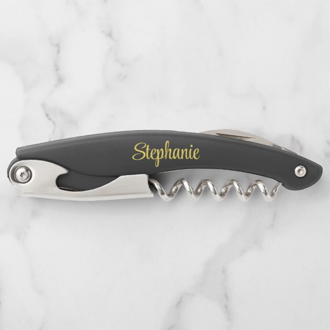 Einfache Bezeichnung Monogram Kellnermesser (Vorderseite)