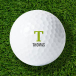 Einfache Bezeichnung und Monogramm Initial Persona Golfball<br><div class="desc">Erstellen Sie ein besonderes Geschenk für Papa oder Opa personalisiert mit einem klassischen minimalistischen Monogramm Initial und Name in allen Schriftart oder Farben, die Sie möchten. Verwenden Sie die Designtools, um den Text zu bearbeiten oder Ihre eigenen Fotos hochzuladen, um ein ganz besonderes Geschenk für Ihren Lieblingsgolfer zu entwerfen. Mit...</div>