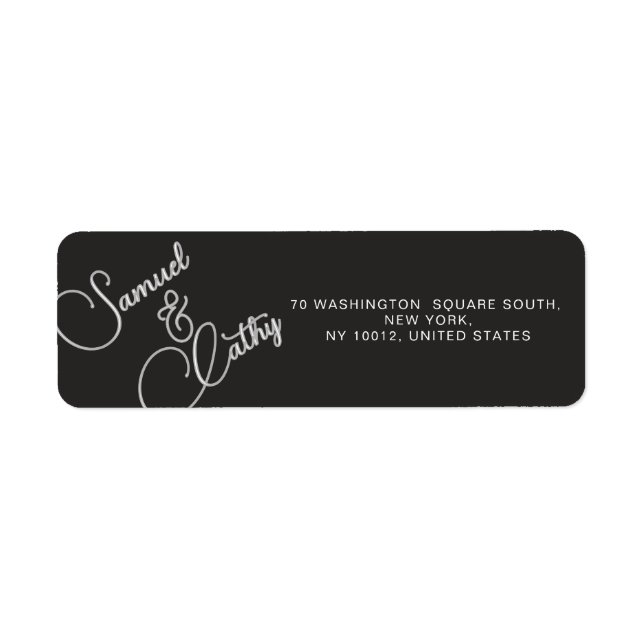 Einfache Bezeichnung und Rücksendeadresse ersetzen (Vorne)