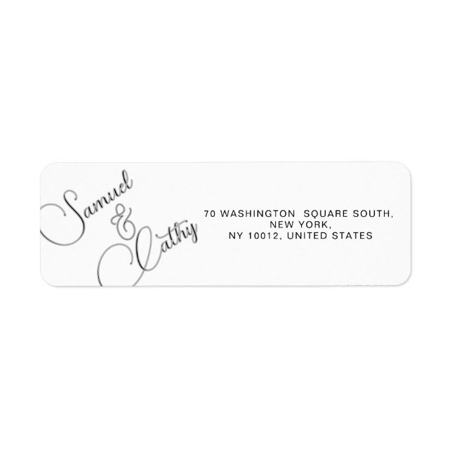 Einfache Bezeichnung und Rücksendeadresse ersetzen (Vorne)