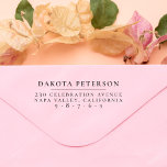 Einfache Bezeichnung und Rücksendeadresse Permastempel<br><div class="desc">Eine einfache Briefmarke mit Ihrem Namen und Ihrer Adresse in einem formalen Serif-Schriftart, getrennt durch einen einfachen Trenner. Diese Briefmarke können für den persönlichen Gebrauch und für den beruflichen Gebrauch verwendet werden. Ideal für Veranstaltungen und kleine Unternehmen! Für eine erweiterte Anpassung dieses Designs, wählen Sie einfach die Schaltfläche "Anpassen" oben!...</div>