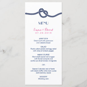 Einfache Bindung des knot-klassischen nautischen H Menükarte