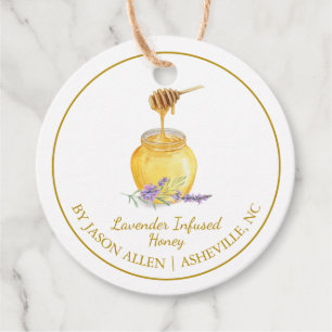 Einfache Bio Lavendel-Infektion mit Honey Hang Tag Geschenkanhänger