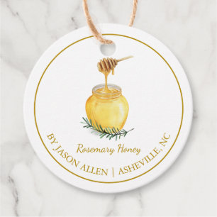 Einfache Bio Rosemary Infused Honey Hang Tag Geschenkanhänger