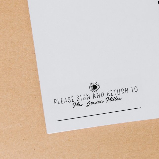 Einfache Bitte unterschreiben und zurückschicken v Gummistempel (Von Creator hochgeladen)