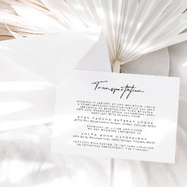 Einfache Black and White Wedding Karte