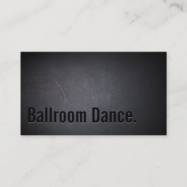 Einfache Black Ballroom Dance Business Card Visitenkarte (Vorderseite)