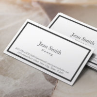 Einfache Black Border Nanny Business Card