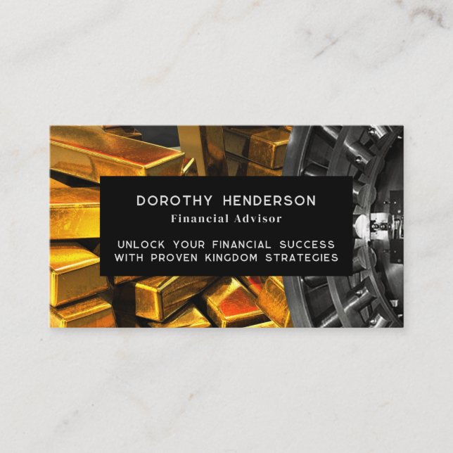 Einfache Black Financial Advisor Foto Business Car Visitenkarte (Vorderseite)