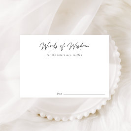 Einfache Black Script Brautparty Advisor Card Hinweiskarte
