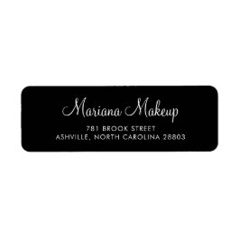 Einfache Black Script-Rücksendeadresse