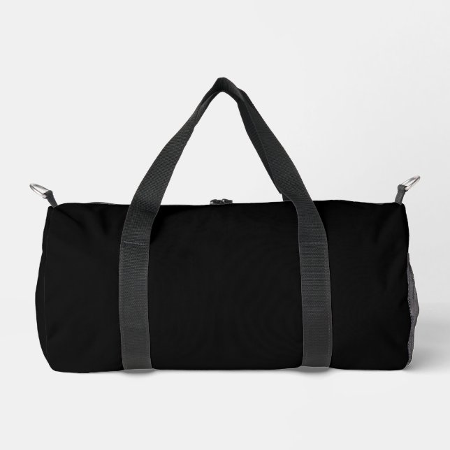 Einfache Black Small Duffel Tasche gedruckte Duffe (Vorderseite)