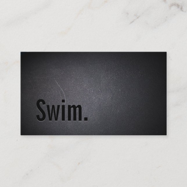 Einfache Black Swim Instructor Business Card Visitenkarte (Vorderseite)