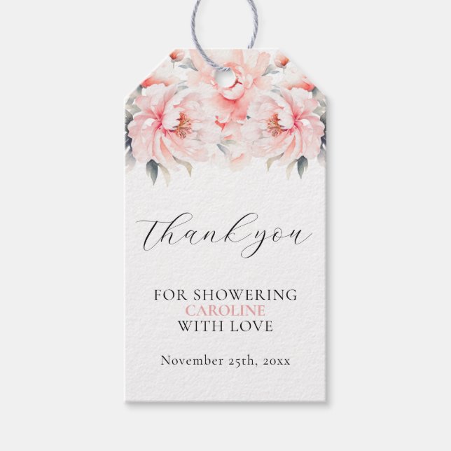 Einfache Bläschen Blush Pink BRAUTPARTY Geschenkanhänger (Vorderseite)