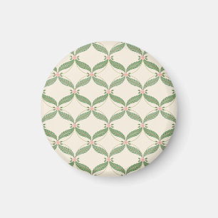 Einfache Blätter Blume Grid-Muster Magnet