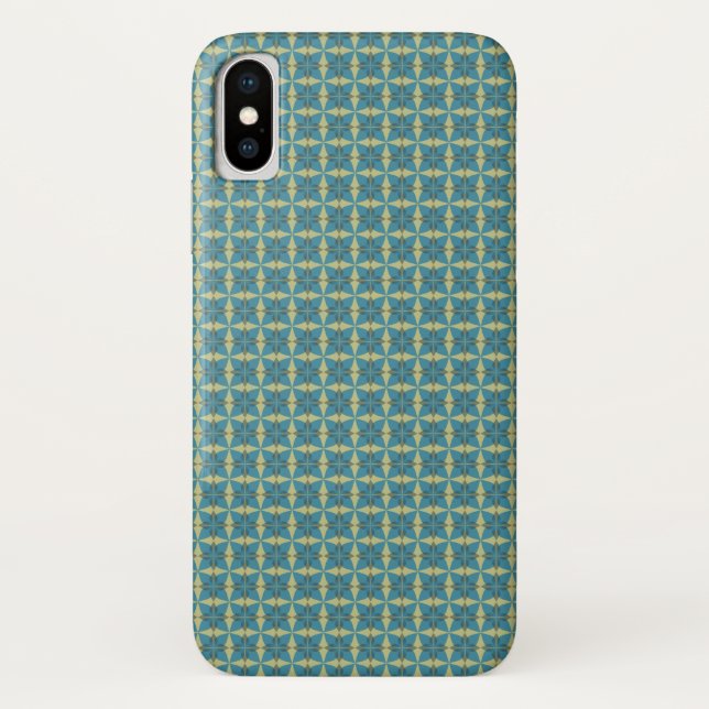 Einfache Blätter in blau Case-Mate iPhone Hülle (Rückseite)