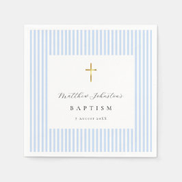 Einfache blaue Baby-Jungen-Tauf-Papier-Servietten Serviette