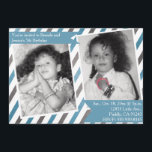 Einfache blaue Einladung zweimal zum Geburtstag<br><div class="desc">Diese Einladung eignet sich hervorragend zum zweifachen Geburtstag oder zum doppelten Geburtstag. Weitere Farben sind in Pink erhältlich: http://www.zazzle.com/simple_pink_invitation_twin_double_birthday-256111384236332650 Gelb: http://www.zazzle.com/simple_yellow_invitation_twin_double_birthday-256776787924431967</div>