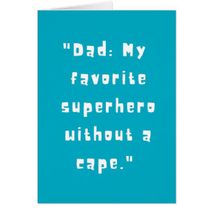 Einfache blaue Favorit-Daddy-Held-Vatertagskarte