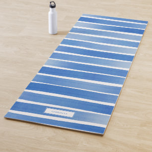Einfache blaue Indigostreifen Entspannen Personali Yogamatte