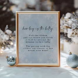 Einfache blaue Schneeflocken wie groß ist das Spie Poster