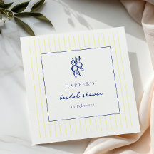 Einfache blaue und gelbe Doodle-Limonen-Hochzeitsd