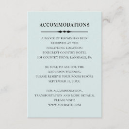 Einfache blaue Unterkünfte. Förmliche Hochzeitsdet Begleitkarte