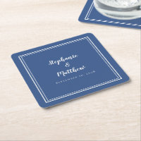 Einfache Blaue Weiße Hochzeit Moderne Minimalistis
