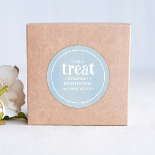 Einfache blaue Whimsical-Blue-Aquarell-Leckerei Runder Aufkleber