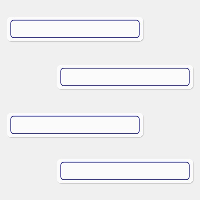 Einfache Blauer und Weiß-Blanc-Vorlage Etiketten (Gruppe)