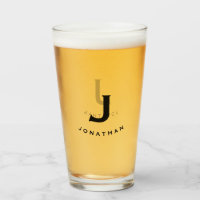 Einfache Blockmonogramm - Initial und Name