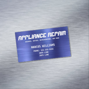 Einfache Blue Appliance-Reparatur Magnetische Visitenkarte