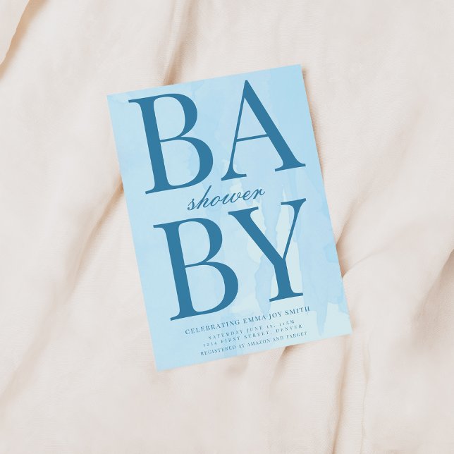 Einfache Blue Baby Dusche Einladung (Von Creator hochgeladen)