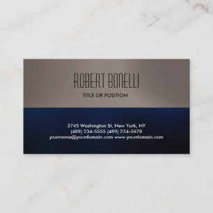 Einfache Blue Beige-Visitenkarte Visitenkarte