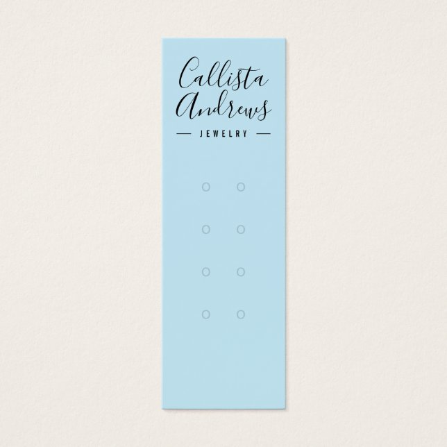 Einfache Blue Black Multiple Earra Display Card (Vorderseite)