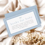Einfache Blue Boys Babyduschbücher für Baby Begleitkarte<br><div class="desc">Elegante einfache Blue Boys Baby Shower Books für Baby Enclosure Card. Klicken Sie auf die Schaltfläche Personalisieren,  um dieses Design anzupassen.</div>