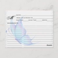 Einfache Blue Butterfly-Rezeptionskarten