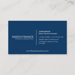 Einfache Blue Customizable Business Card Vorlage Visitenkarte