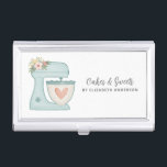 Einfache Blue Floral Mixer Kuchen Bäckerei Visitenkarten Dose<br><div class="desc">Ein niedlicher,  blauer Kuchenmischer mit Blume schmückt dieses Geschirrtücher. Personalisieren Sie es mit Ihrem Namen und Geschäftsinformationen. Ein idealer Ort,  um Ihre Visitenkarten zu speichern. Entworfen für Sie von BlackBerry Boulevard.</div>