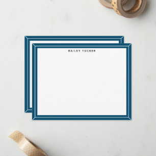 Einfache Blue Frame Custom Persönlich Beruflich Mitteilungskarte