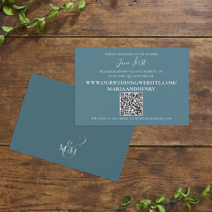 Einfache Blue Gast Antwort QR-Code-Vorlage