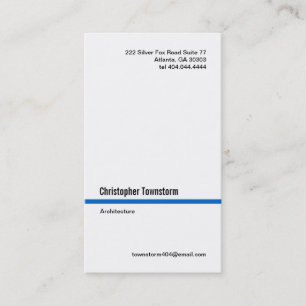 Einfache Blue Line-Vertikale-Visitenkarte Visitenkarte