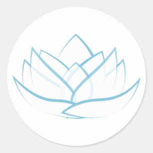 Einfache Blue Lotus Blume Aufkleber