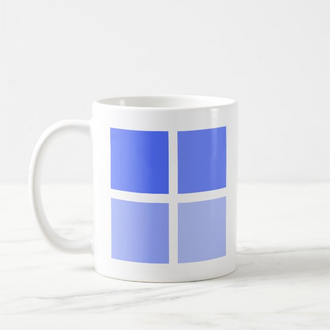 Einfache Blue Square-Muster Kaffeebecher Kaffeetasse (Links)